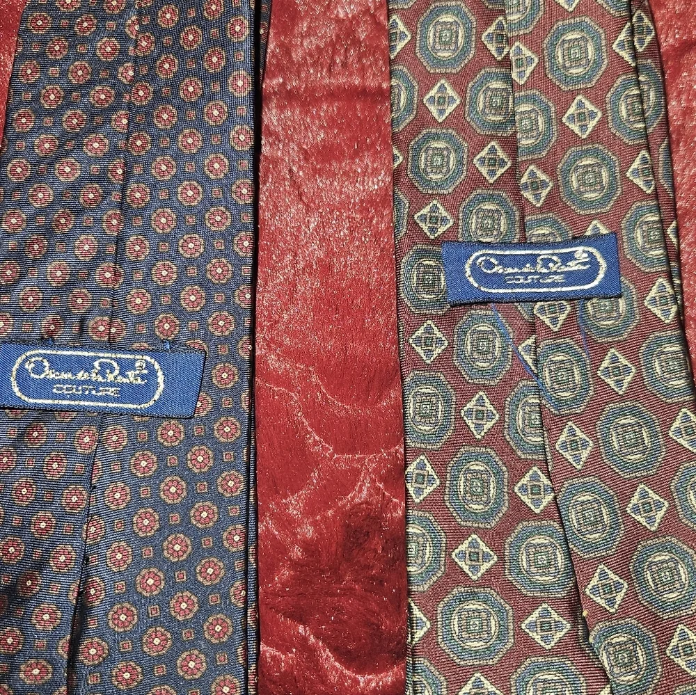 Lot Of 9 Designer Men Neck Ties YSL Ermenegildo Zegna Givenchy Oscar de la Renta